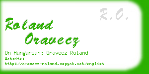 roland oravecz business card